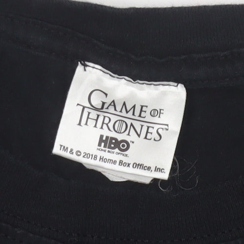Game of Thrones Women's Black House Stark T-Shirt Size M