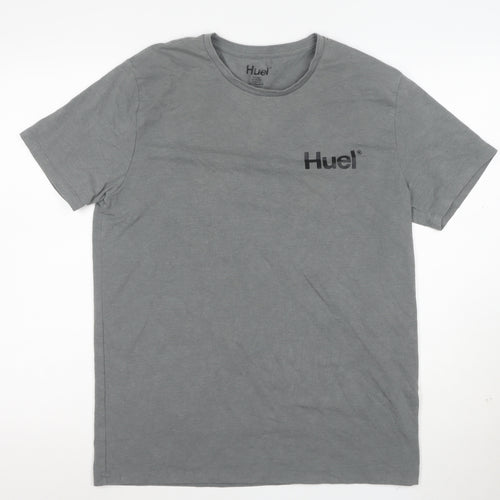 Huel Men's Grey XL Crew Neck Short Sleeve T-Shirt