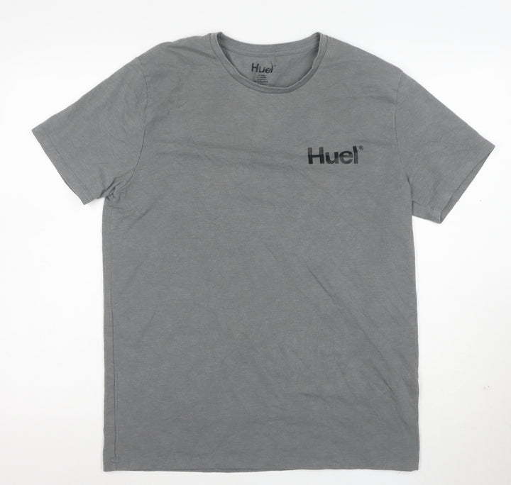 Huel Men's Grey XL Crew Neck Short Sleeve T-Shirt