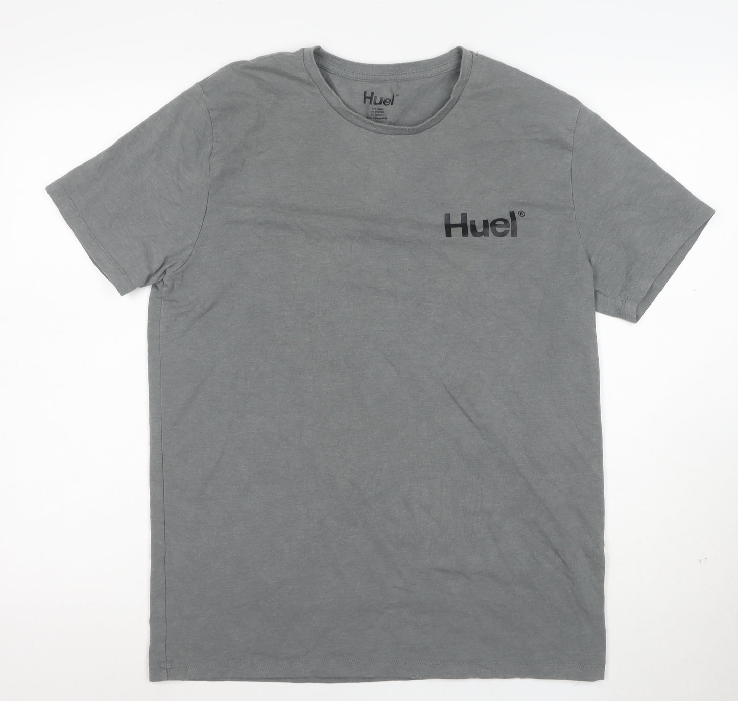 Huel Men's Grey XL Crew Neck Short Sleeve T-Shirt