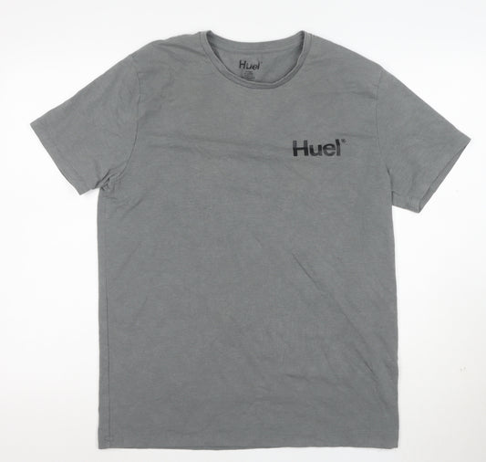 Huel Men's Grey XL Crew Neck Short Sleeve T-Shirt