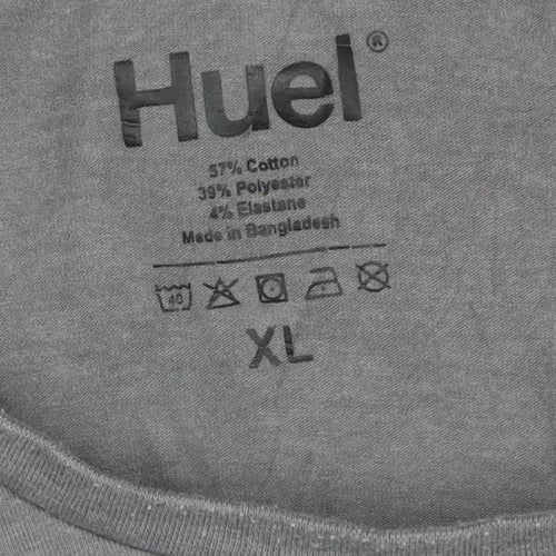 Huel Men's Grey XL Crew Neck Short Sleeve T-Shirt