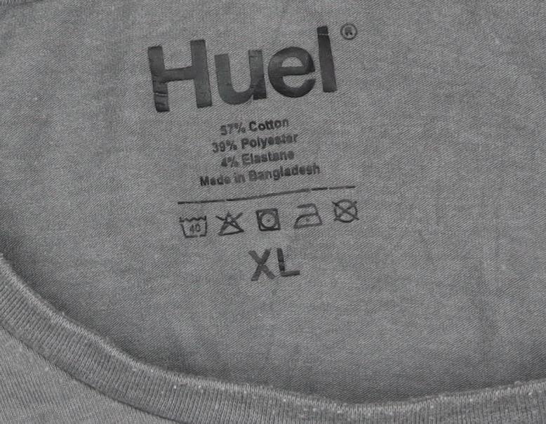 Huel Men's Grey XL Crew Neck Short Sleeve T-Shirt