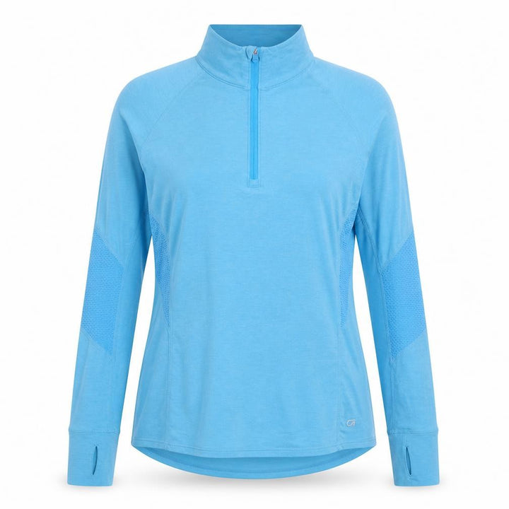 GapFit Womens Blue 1/4 Zip Pullover Hoodie S Lightweight Breathable Top