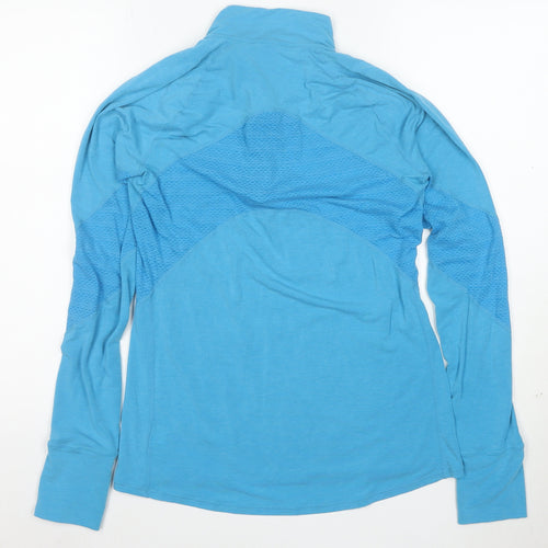 GapFit Womens Blue 1/4 Zip Pullover Hoodie S Lightweight Breathable Top