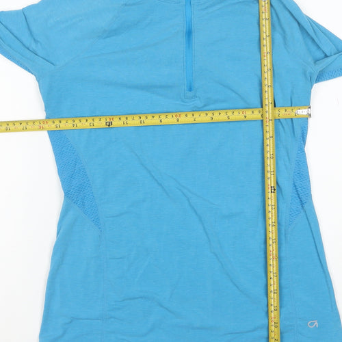 GapFit Womens Blue 1/4 Zip Pullover Hoodie S Lightweight Breathable Top