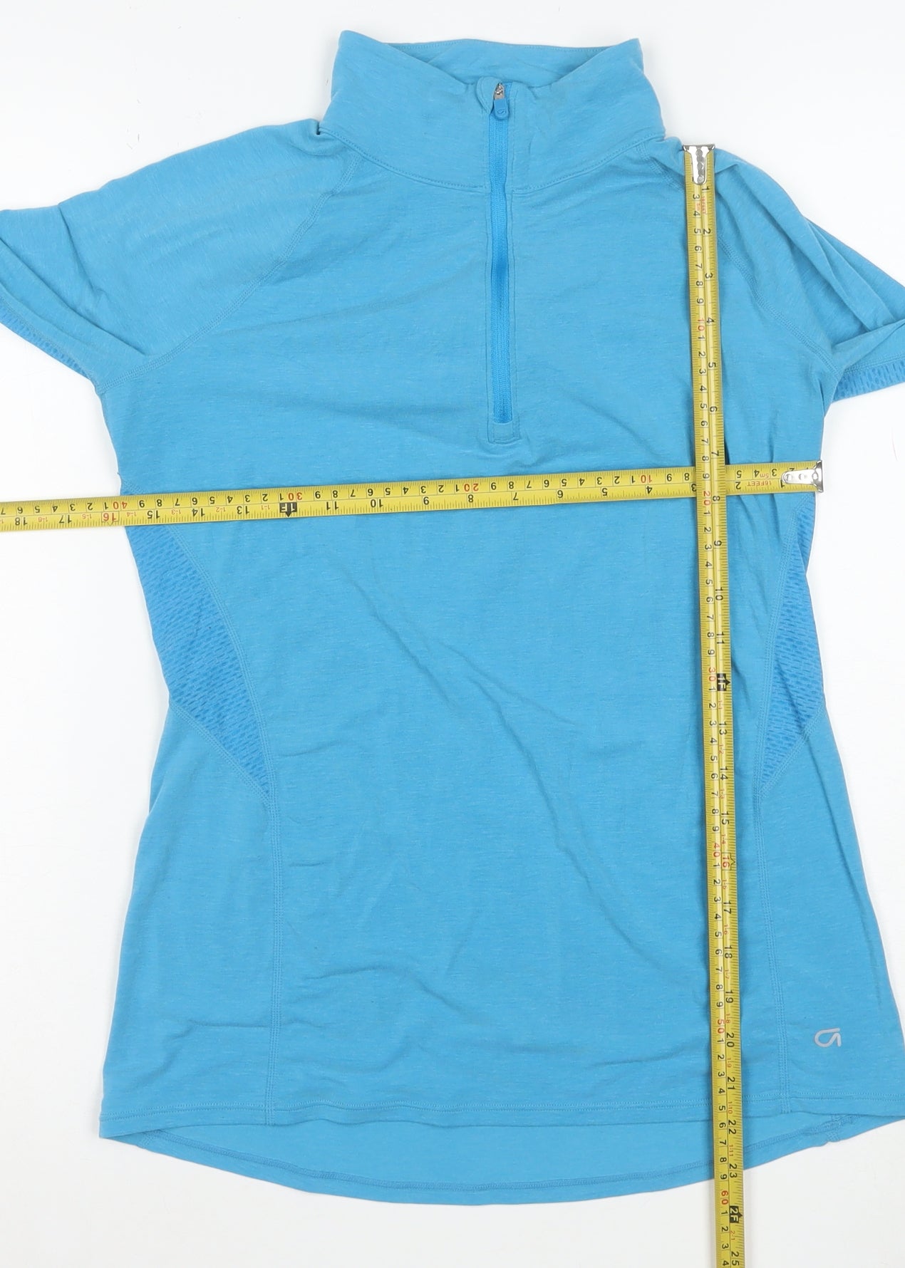 GapFit Womens Blue 1/4 Zip Pullover Hoodie S Lightweight Breathable Top