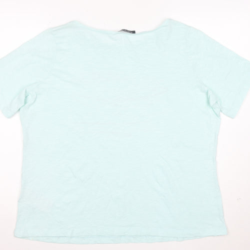 Betty Barclay Women's Blue Cotton Studded T-Shirt Size 20
