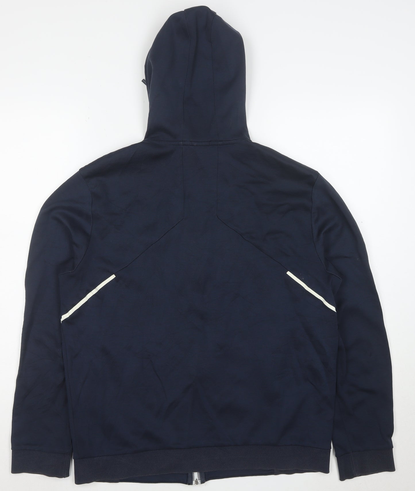 Hugo Boss Men's Blue Full Zip Hoodie XL Regular Fit Cotton
