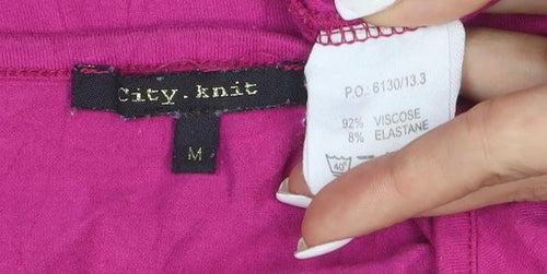Ately Amke Women’s Pink Short Sleeve Basic Stretch T-Shirt Size M