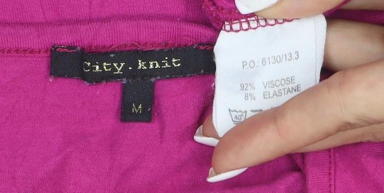 Ately Amke Women’s Pink Short Sleeve Basic Stretch T-Shirt Size M