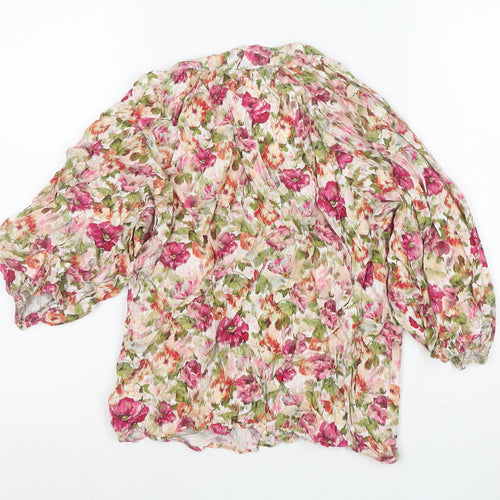 AX Paris Women’s Multicoloured Floral Chiffon Blouse Size 12