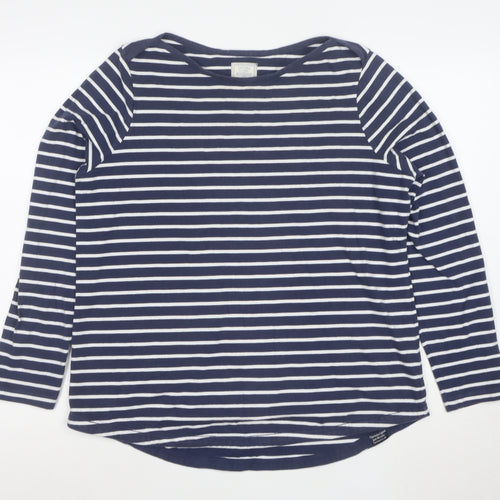 Fat Face Women’s Blue Striped Long Sleeve Breton T-Shirt Size 16