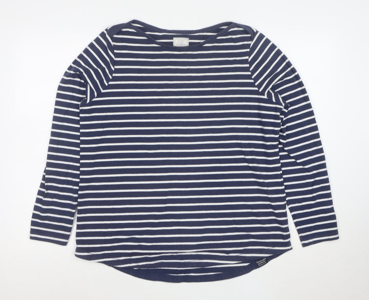 Fat Face Women’s Blue Striped Long Sleeve Breton T-Shirt Size 16