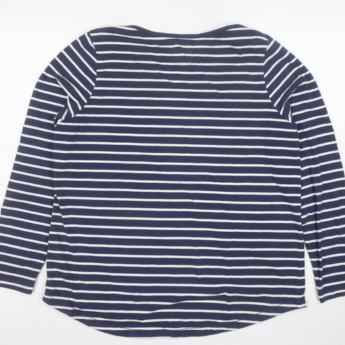 Fat Face Women’s Blue Striped Long Sleeve Breton T-Shirt Size 16