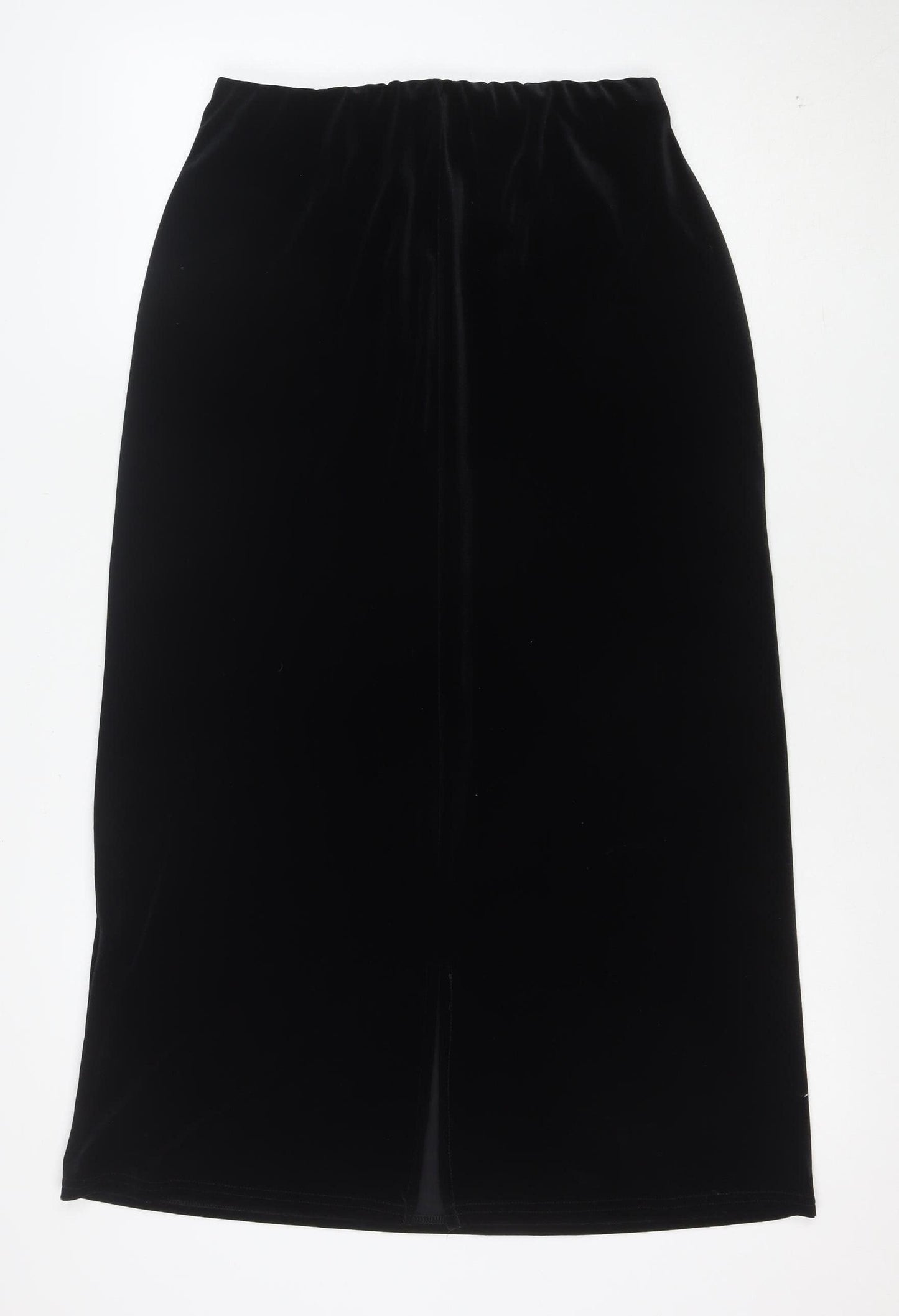 Twotone Womens Black Velvet Pencil Skirt Size 12 Stretch