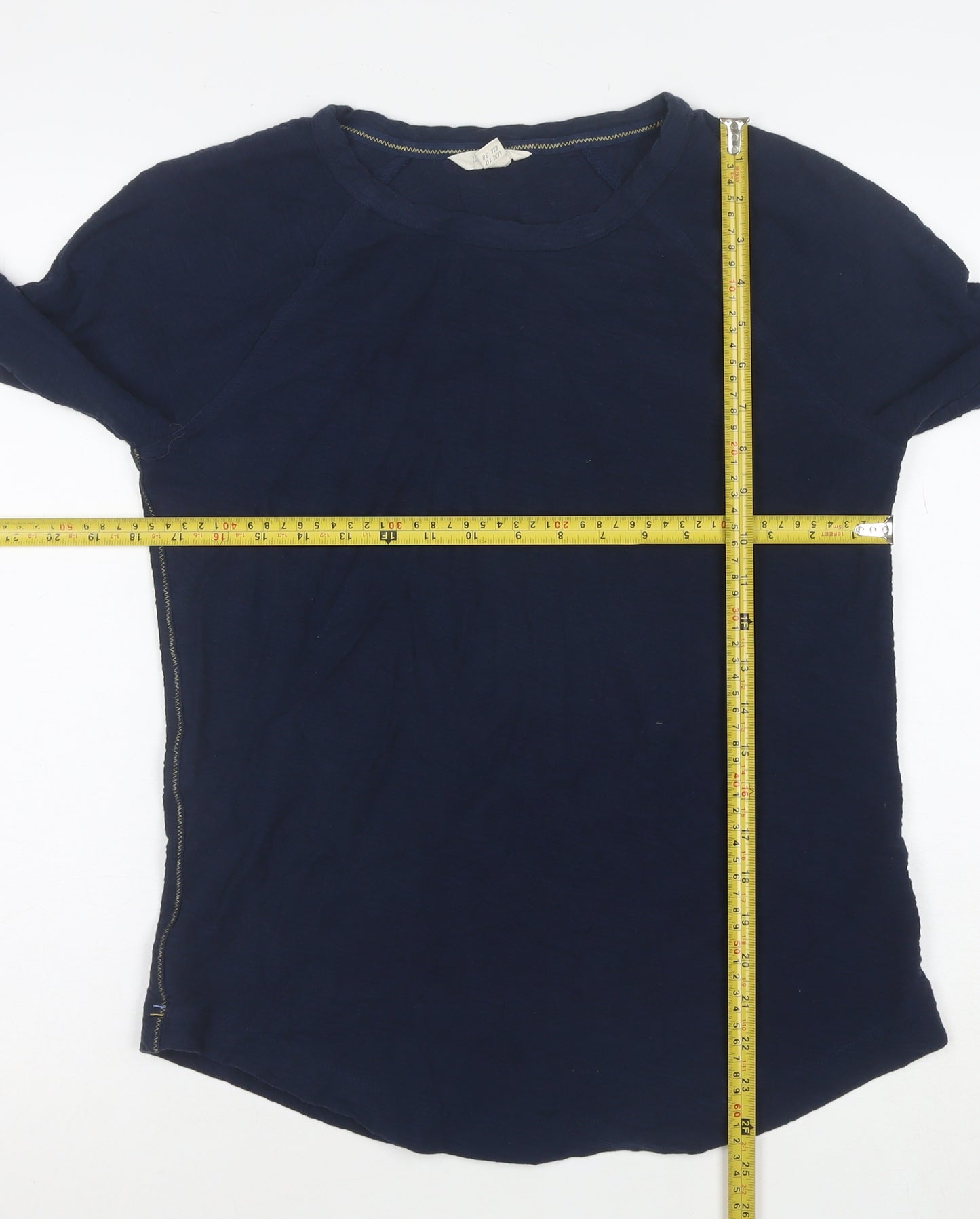 White Stuff Women's Blue Long Sleeve Cotton Zip T-Shirt UK 10