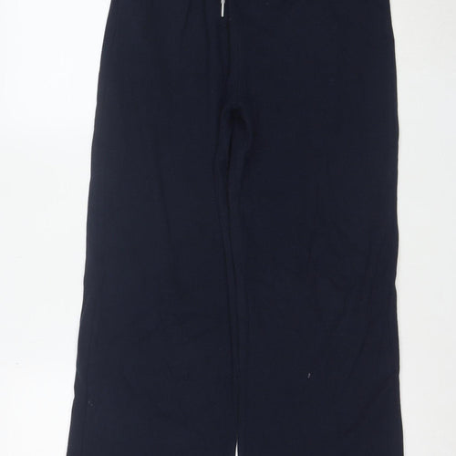 Pink Vanilla Womens Blue Jogger Trousers Size M Elastic Waist Cotton