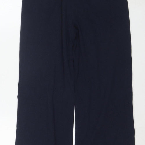 Pink Vanilla Womens Blue Jogger Trousers Size M Elastic Waist Cotton
