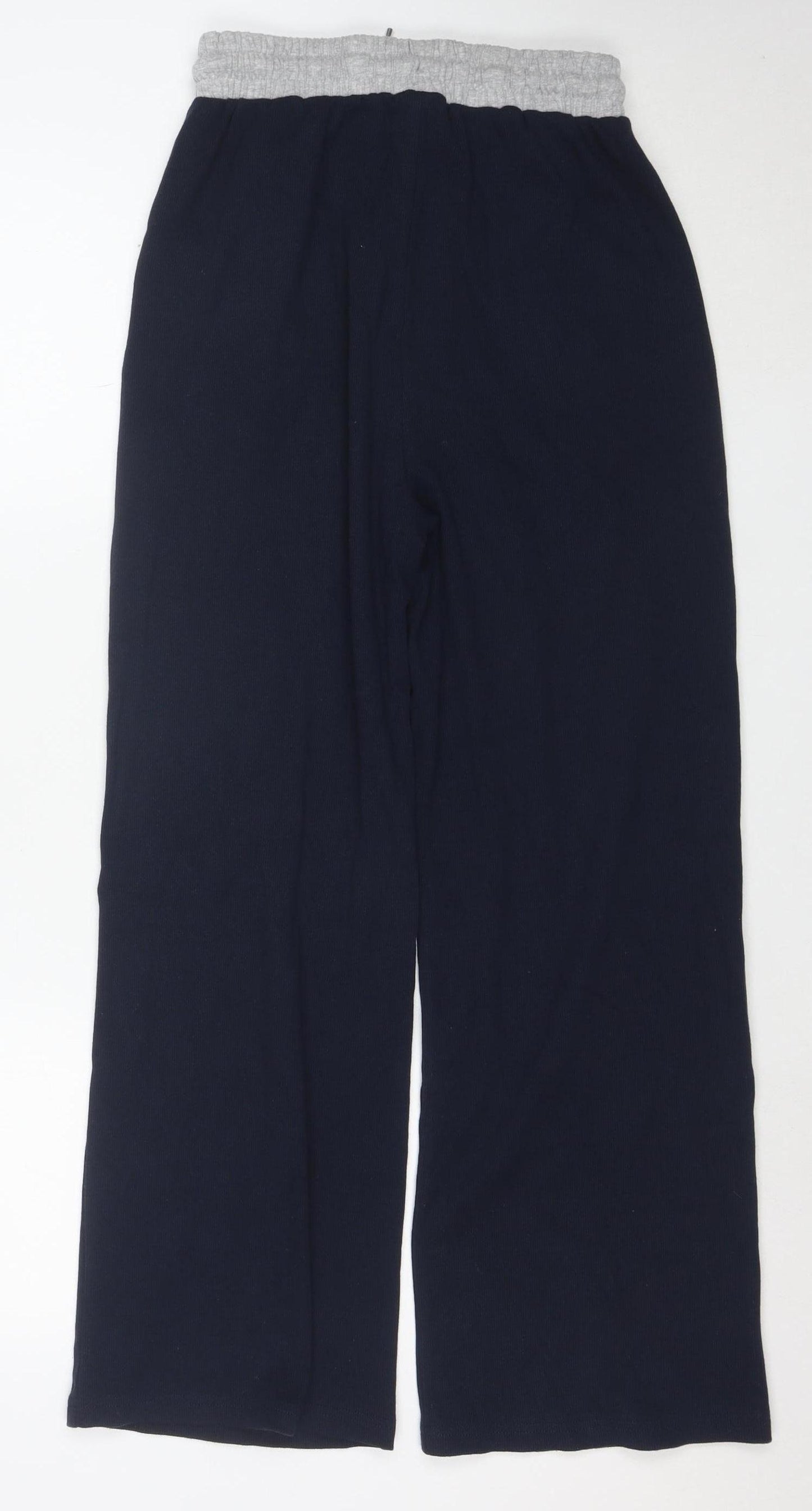 Pink Vanilla Womens Blue Jogger Trousers Size M Elastic Waist Cotton