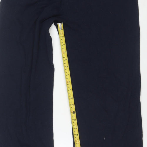 Pink Vanilla Womens Blue Jogger Trousers Size M Elastic Waist Cotton
