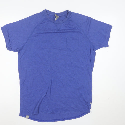 Bench Womens Blue Basic Short Sleeve Crew Neck T-Shirt M
