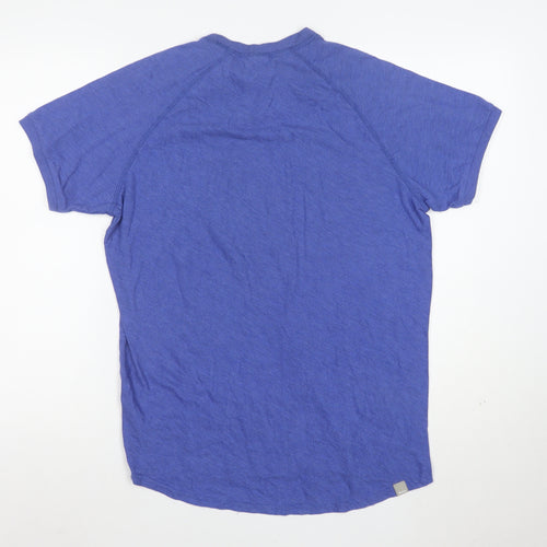 Bench Womens Blue Basic Short Sleeve Crew Neck T-Shirt M