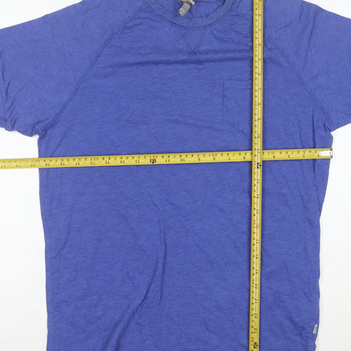 Bench Womens Blue Basic Short Sleeve Crew Neck T-Shirt M