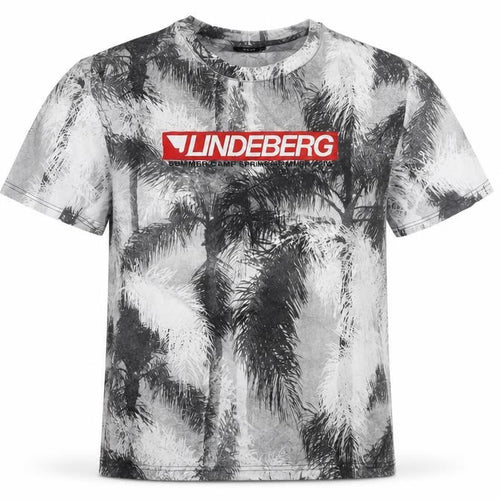 J.Lindeberg Men's Multicoloured Palm Print Cotton T-Shirt L