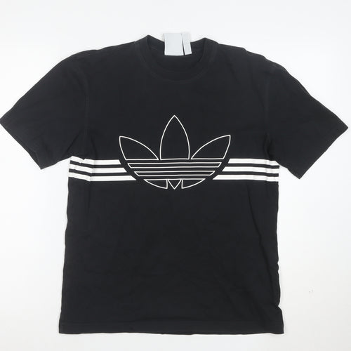 Adidas Men's Black XS Trefoil Logo Short Sleeve Cotton T-Shirt