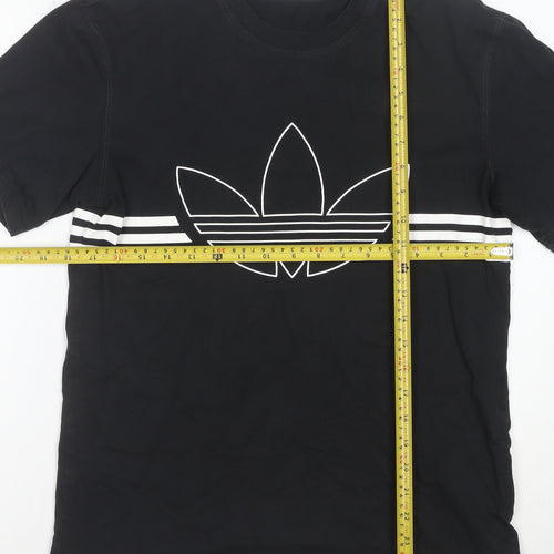 Adidas Men's Black XS Trefoil Logo Short Sleeve Cotton T-Shirt