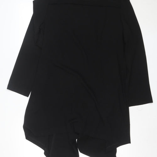 New Look Women's Black Size 10 Zip Front Mid-Length Jacket