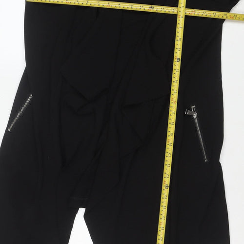 New Look Women's Black Size 10 Zip Front Mid-Length Jacket