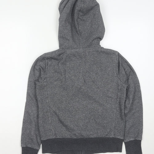 UNIQLO Women's Grey Full Zip Hoodie Small Fleece Lined Casual
