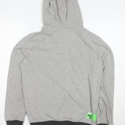 McKenzie Men’s Grey Henley Hoodie Medium Hooded Sweatshirt