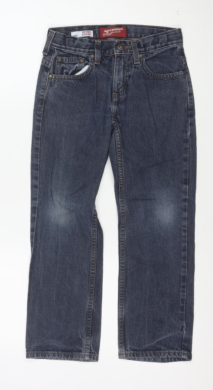 Arizona Jean Co. Womens Blue Straight Leg Denim Jeans Size 8 Regular