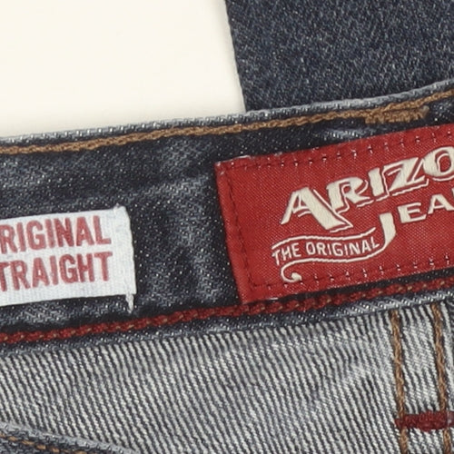 Arizona Jean Co. Womens Blue Straight Leg Denim Jeans Size 8 Regular