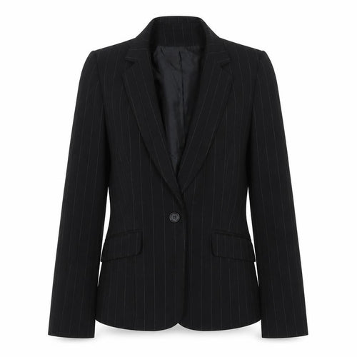 Dorothy Perkins Women’s Black Pinstripe Blazer Size 10 Regular Fit