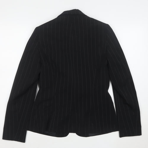 Dorothy Perkins Women’s Black Pinstripe Blazer Size 10 Regular Fit
