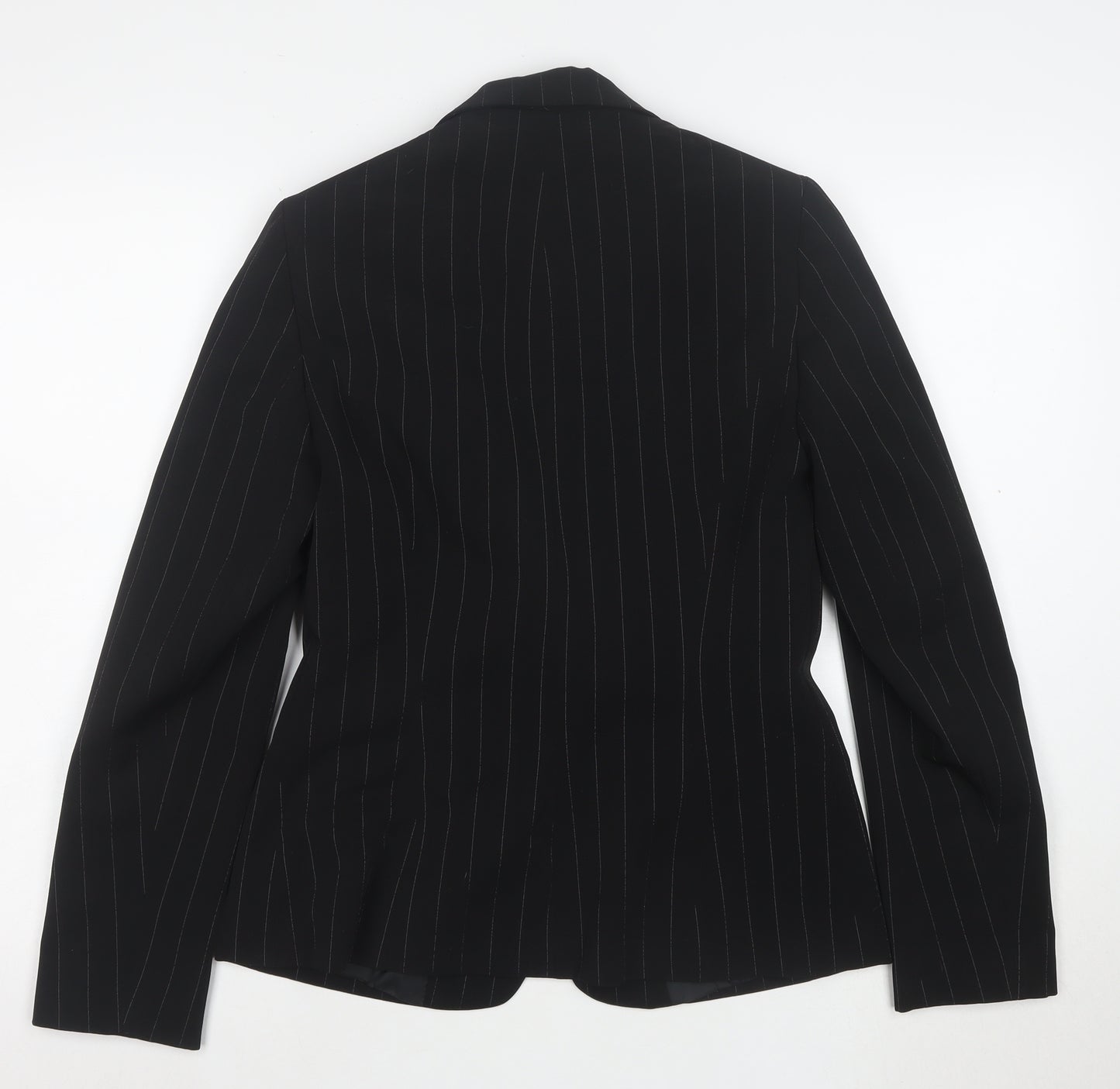 Dorothy Perkins Women’s Black Pinstripe Blazer Size 10 Regular Fit