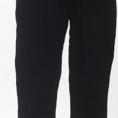 PrettyLittleThing Women’s Black Logo Leggings Size 8 Stretch Jersey