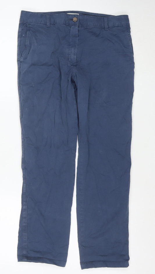 Marks and Spencer Women's Blue Size 10 Chino Trousers