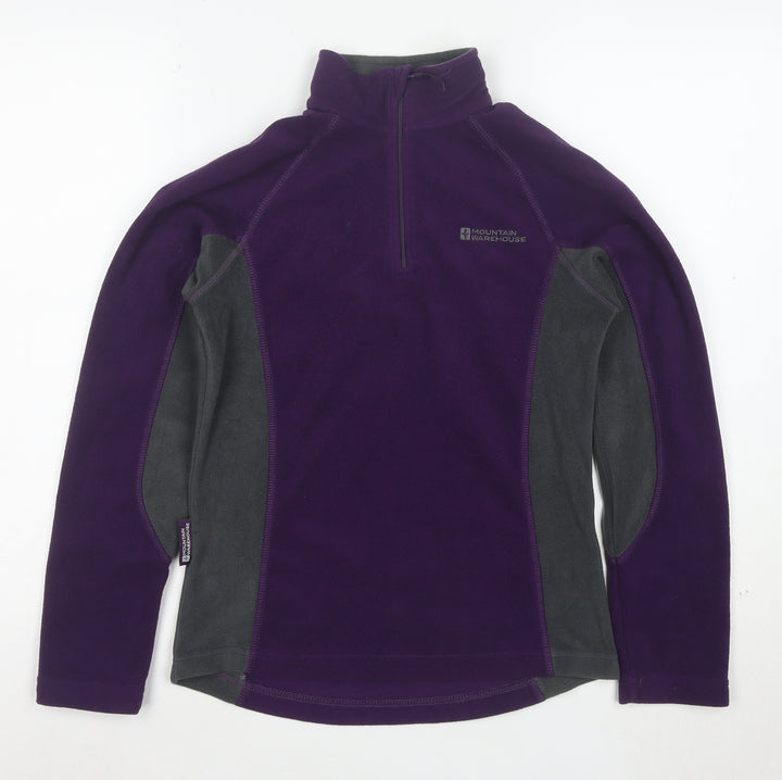 Mountain Warehouse Womens Purple Fleece Pullover Size UK 6 Outdoor Layer