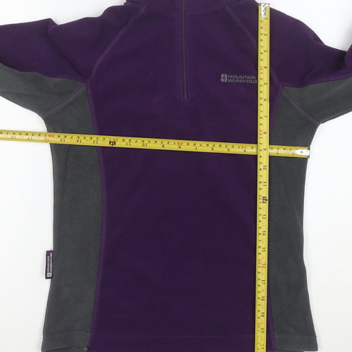 Mountain Warehouse Womens Purple Fleece Pullover Size UK 6 Outdoor Layer