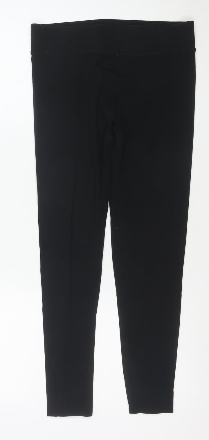 Marks and Spencer Women Black Size 8 Cotton Stretch Leggings