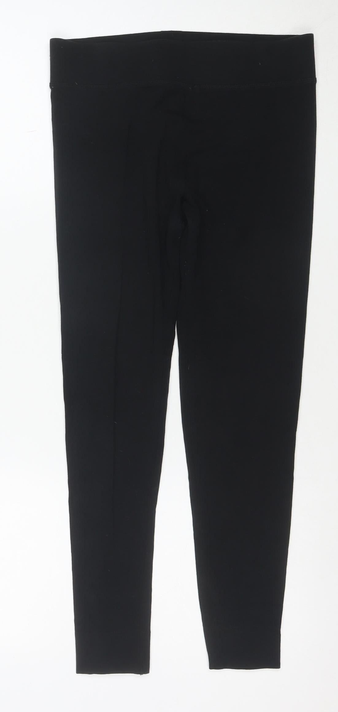 Marks and Spencer Women Black Size 8 Cotton Stretch Leggings
