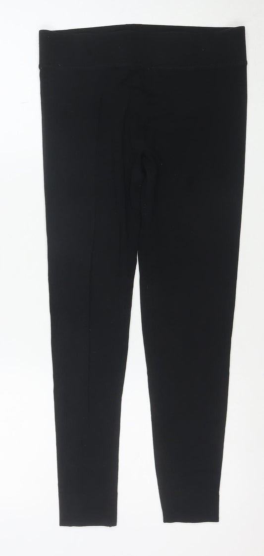Marks and Spencer Women Black Size 8 Cotton Stretch Leggings