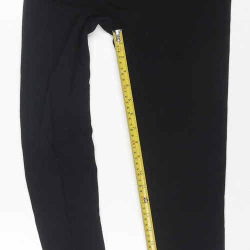 Marks and Spencer Women Black Size 8 Cotton Stretch Leggings
