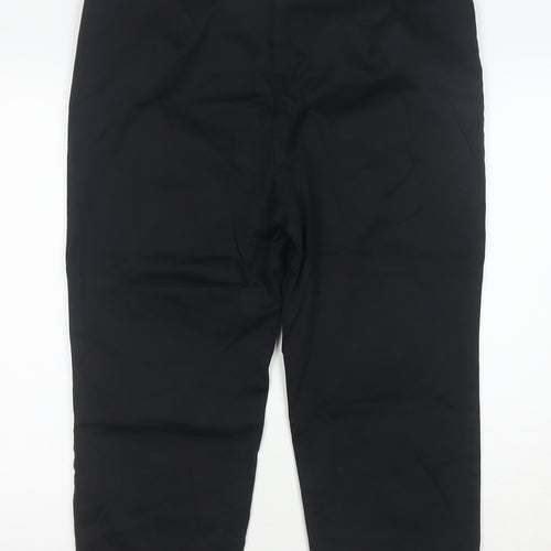 Marks and Spencer Women's Black Size 16 Petite Stretch Cotton Trousers