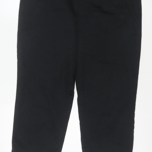 Marks and Spencer Women's Black Size 16 Petite Stretch Cotton Trousers